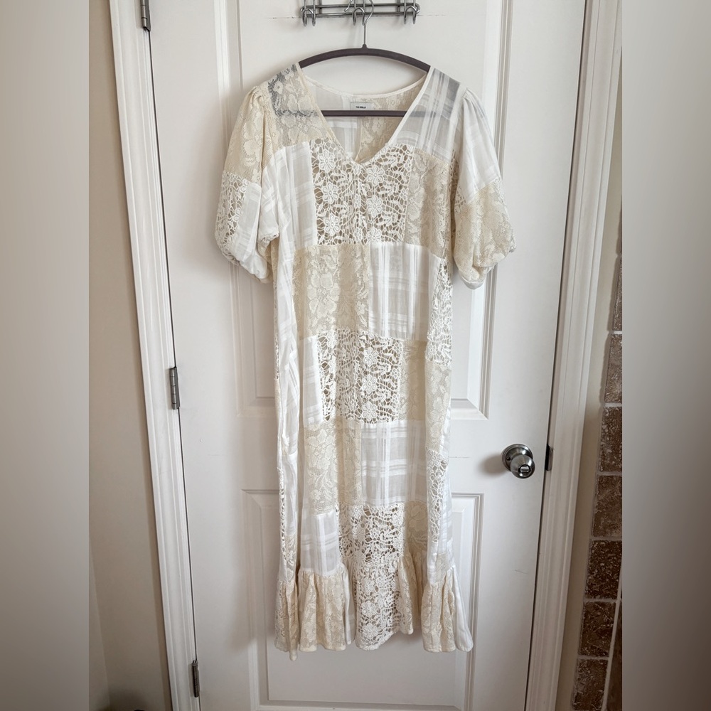 The Odells | Cream Patchwork Dress